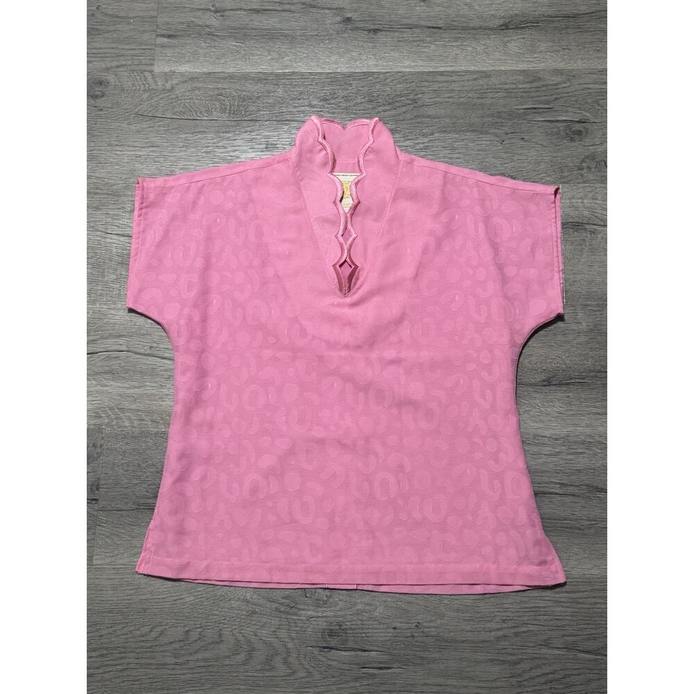 Emily McCarthy Poppy Cheetah Print Pink Woman’s Size Small EUC Blouse
